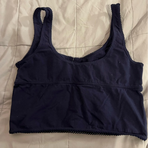 Aerie Superchill Bralette Navy Blue - Picture 2 of 3